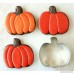 Fall / Halloween Pumpkin Cookie Cutter Set - 2 piece - 3 and 4 Inch - Ann Clark - US Tin Plated Steel - B074TR95J3